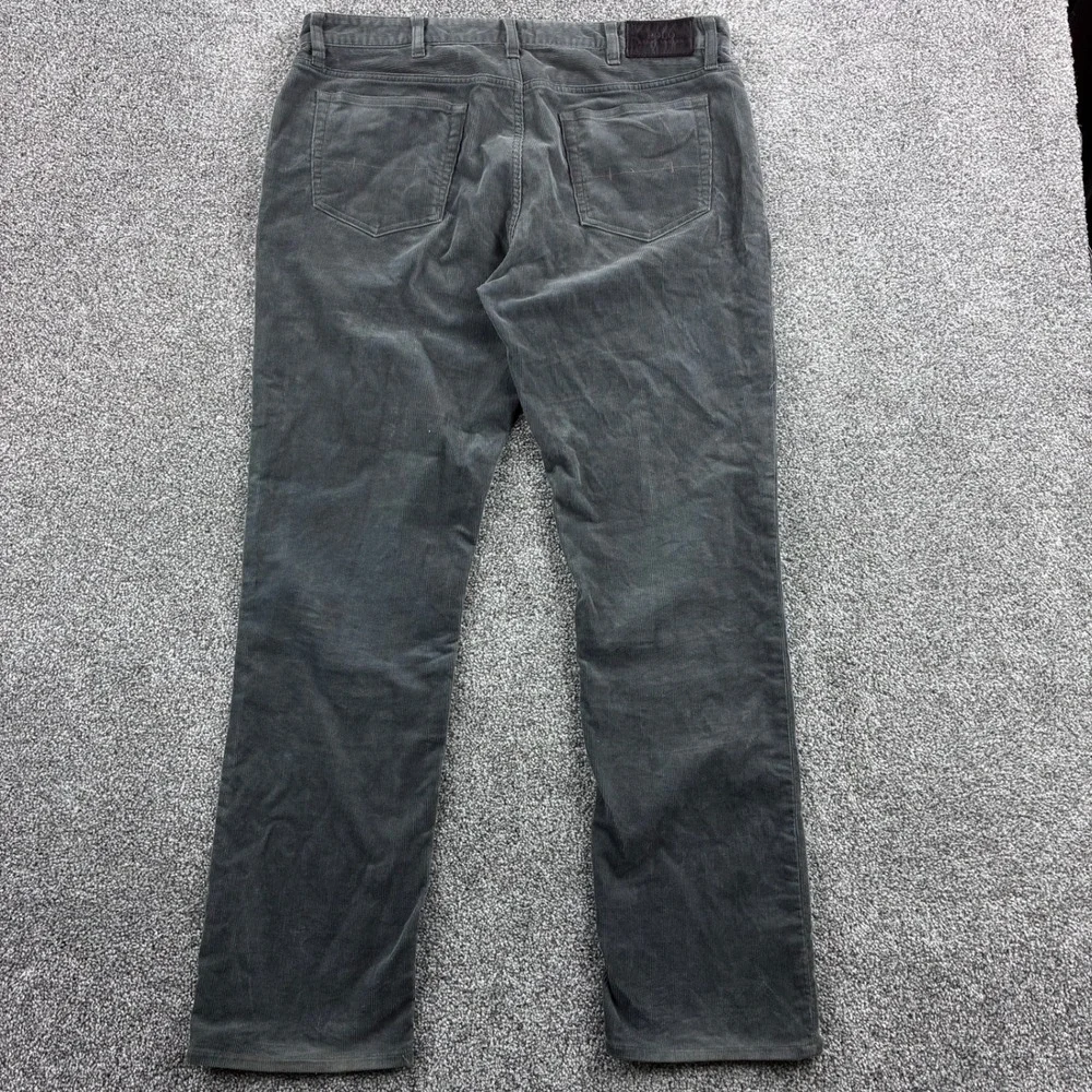 Polo Ralph Lauren Corduroy Pants Mens 36x32 Gray Cotton Straight Leg 5-Pocket